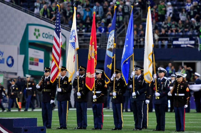 Service members from all branches of the US Military